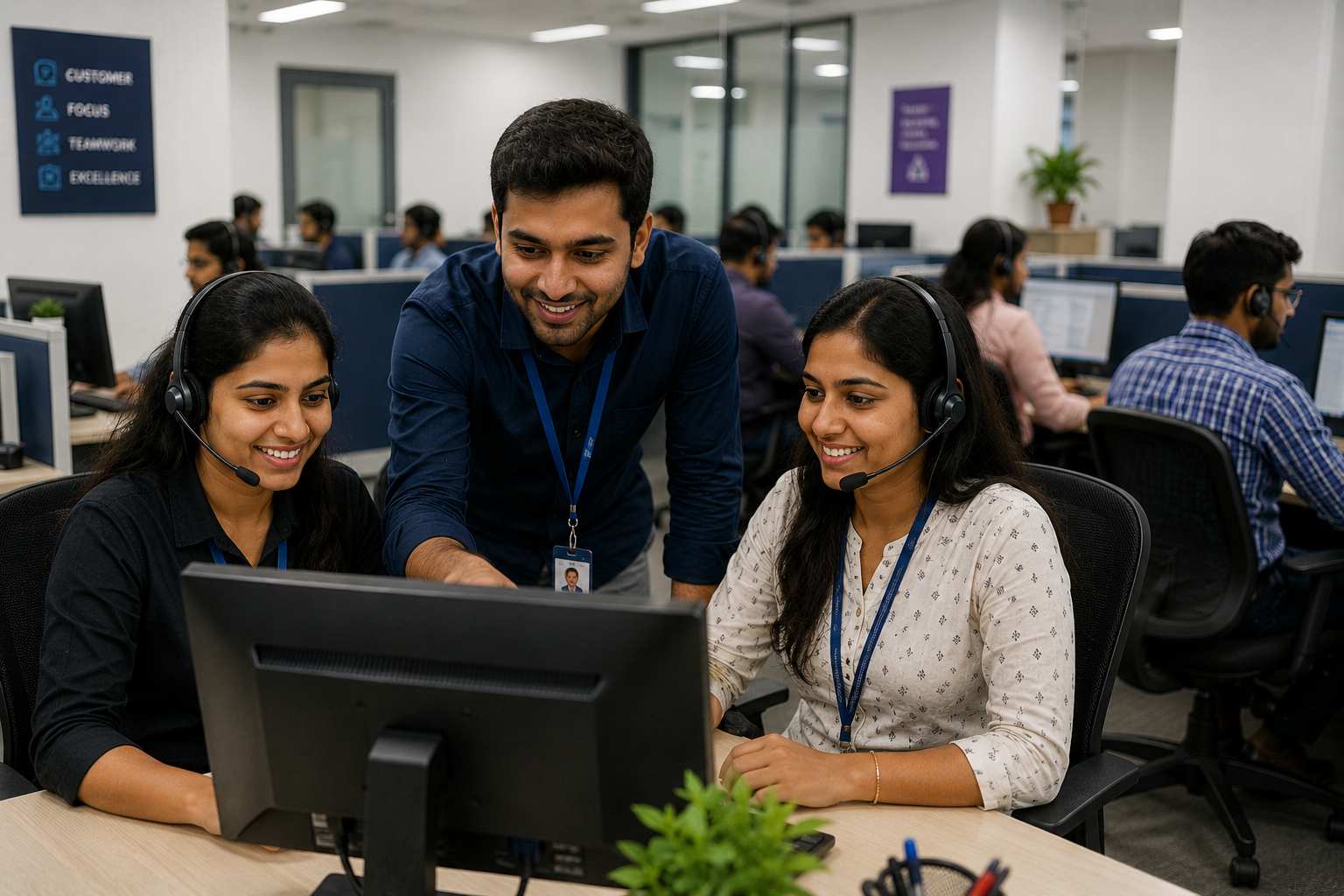 Home indian call center team compressed